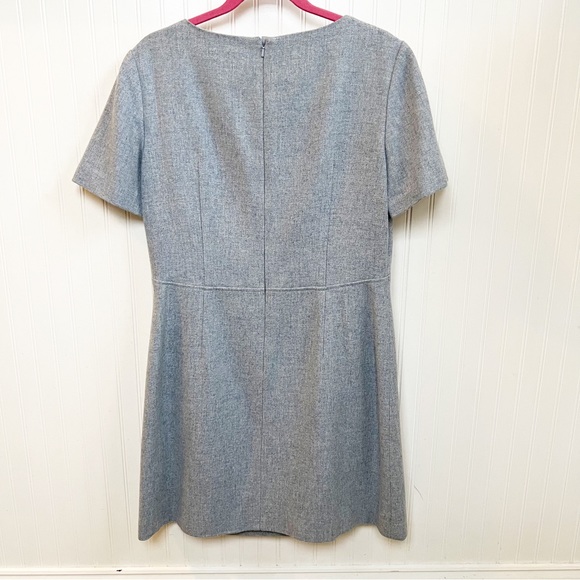 Hobbs London Light Blue/Gray Short Sleeve Wool Blend Day Dress US Size 10 - Picture 2 of 5